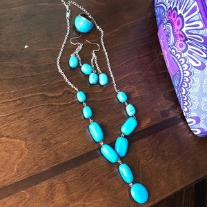 Necklace and matching earrings and ring
